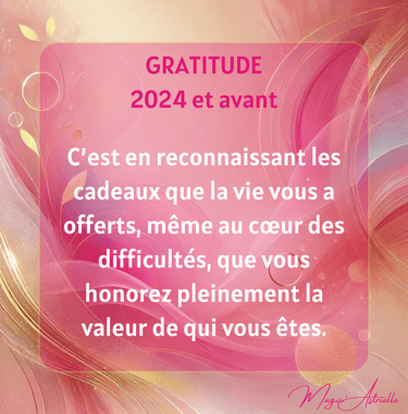 gratitudes envers les toutes expériences
