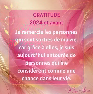 gratitude envers les départs