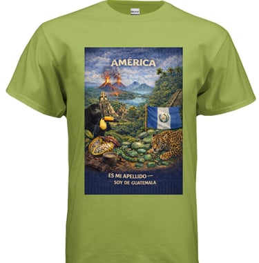 America is my Last Name, from Guatemala-Apparel Short T