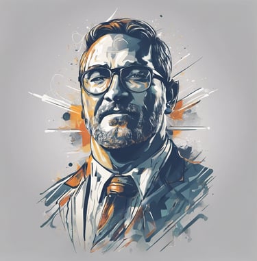 An artistic illustration showing the focused mindset required for personal growth and building habit