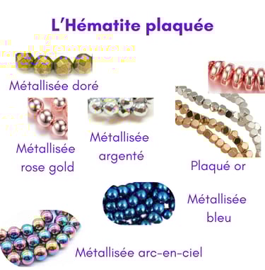 Les pierres naturelles Hématite plaquée Les Couleurs de Lo
