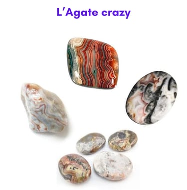 Les pierres naturelles Agate crazy Les Couleurs de Lo