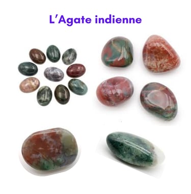 Les pierres naturelles Agate indienne Les Couleurs de Lo