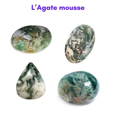 Les pierres naturelles Agate mousse Les Couleurs de Lo