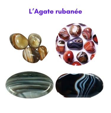 Les pierres naturelles Agate rubanée Les Couleurs de Lo