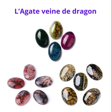 Les pierres naturelles Agate veine de dragon Les Couleurs de Lo