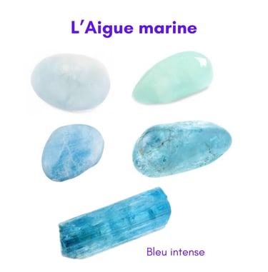 Les pierres naturelles Aigue marine Les Couleurs de Lo