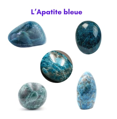 Les pierres naturelles Apatite bleue Les Couleurs de Lo