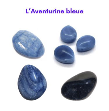 Les pierres naturelles Aventurine bleue Les Couleurs de Lo