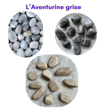 Les pierres naturelles Aventurine grise Les Couleurs de Lo