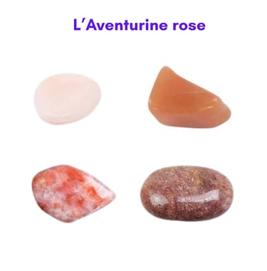 Les pierres naturelles Aventurine rose Les Couleurs de Lo