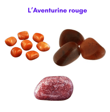 Les pierres naturelles Aventurine rouge Les Couleurs de Lo