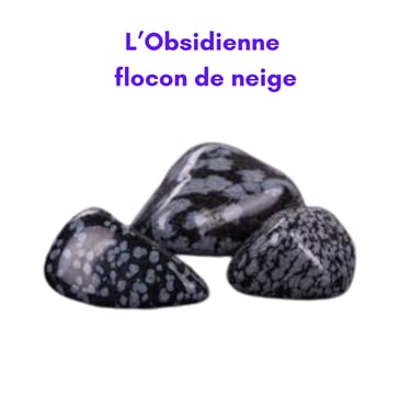 Les pierres naturelles Obsidienne flocon de neige Les Couleurs de Lo