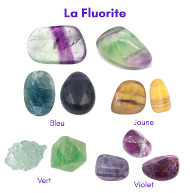 Les pierres naturelles Fluorite Les Couleurs de Lo