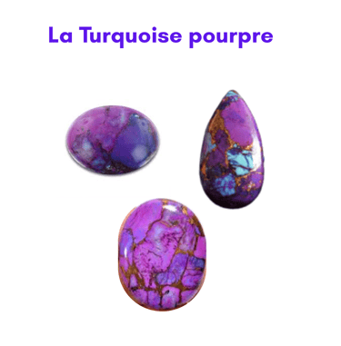 Les pierres naturelles Turquoise pourpre Les Couleurs de Lo