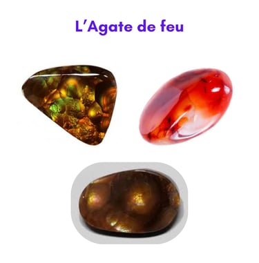 Les pierres naturelles Agate de feu Les Couleurs de Lo