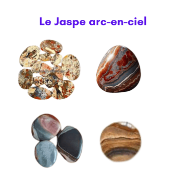 Les pierres naturelles Jaspe arc-en-ciel Les Couleurs de Lo