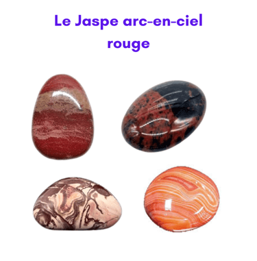Les pierres naturelles Jaspe arc-en-ciel rouge Les Couleurs de Lo