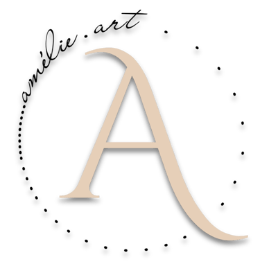 Logotipo estudio fotográfico y diseño de regalos personalizados en Almendralejo Amélie Art.