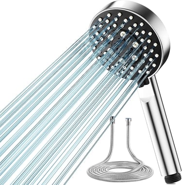 a shower head with a shower head and a shower head