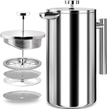 a stainless steel coffee potted in a coffee pot