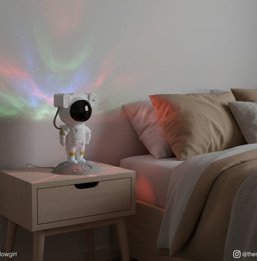 Dreamy Astronaut Galaxy Projector | Cozy Room Light & Aesthetic Decor Find