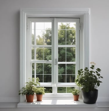Modern aluminum window showcasing a sleek, minimalist exterior view.