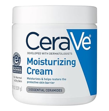 CeraVe Moisturizing Cream, Body and Face Moisturizer for Dry Skin, Body Cream with Hyaluronic Acid a