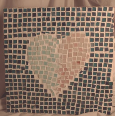 Mosaic tiled heart