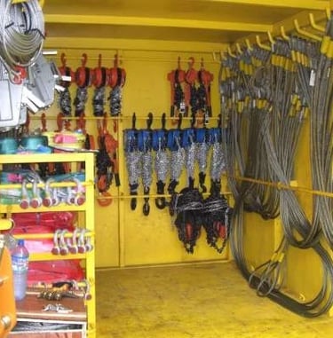 Rugby rigging gear tagging system applied during Perth lifting inspection