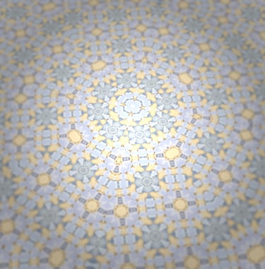 Detalle del diseño de un suelo de azulejos