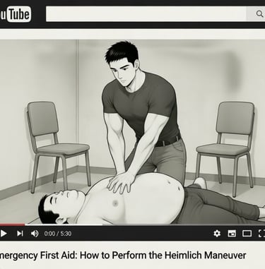 Youtube screen with cpr being done in clip