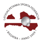 Latvijos petankės federacijos logotipas