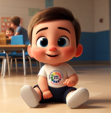 Criança feliz na educação infantil