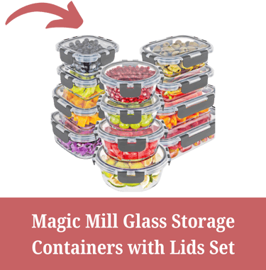 Magic Mill Glass Storage Containers with lids Set