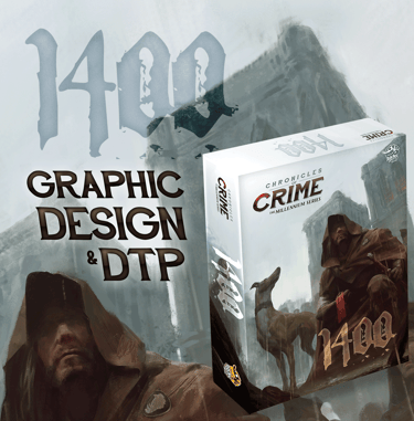 Graphic Design & DTP for board game Chronicles of Crime: Millenium 1400