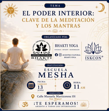 Charla: El Poder Interior. Escuela Mesha. C.C. Bhakti Yoga