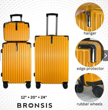 Bronsis Luggage 12", 20" and 24". Click to view.