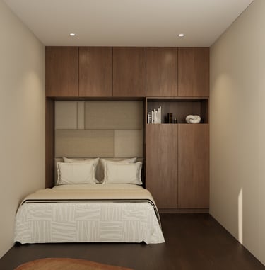 Luxury guest bedroom in Dubai Marina penthouse