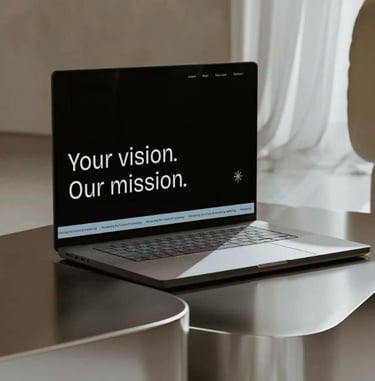 Modern laptop displaying a website design representing LocalSite’s mission to build professional web