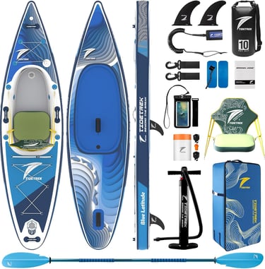 Inflatable Touring Kayak with Waterproof Seat & Premium Accessories