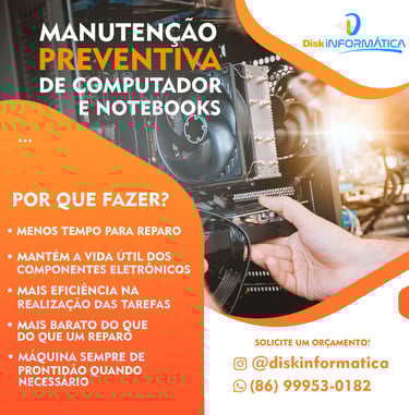 onde fazer manutenção preventiva no computador, orçamento de reparo de notebook