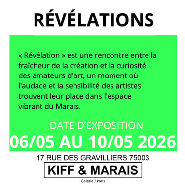 Flyer d'info sur l'expo Révélations du 6 au 10 mai 2026