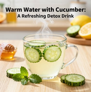  Drinking warm cucumber water for natural weight loss