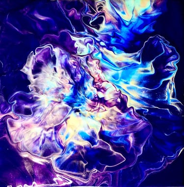 Acrylic Pour Painting by Alicia Bozza