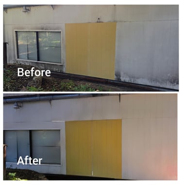 Office back corner clean and free of mold and dirt. 