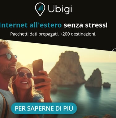 eSIM Ubigi per viaggi over 60 - dati mobili all'estero senza carta SIM fisica