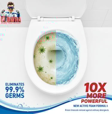 Powerful limescale and stain remover – Mr Glowra toilet cleaner