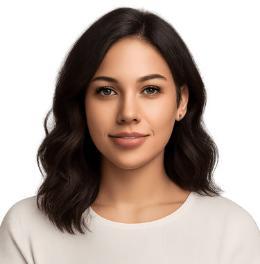 Portrait of Tataina Lamarca in a white circular border.