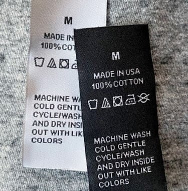 Care Labels for Garments - Clothing Care Tags